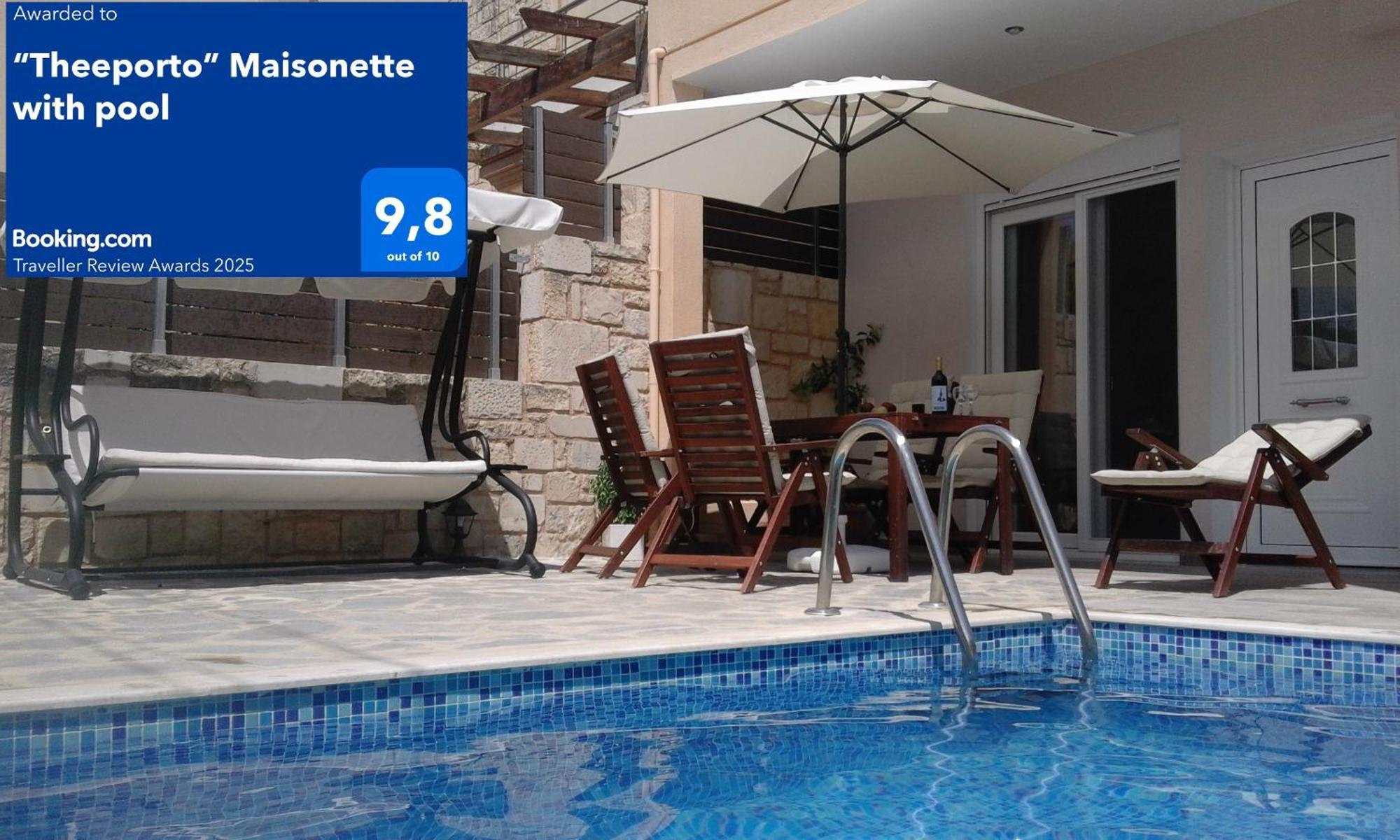“Theeporto” Maisonette With Pool Gouves Exterior foto